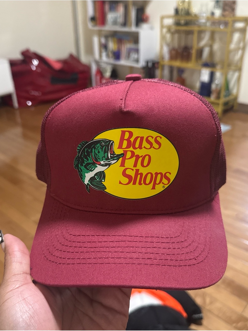Bass Pro Shops Maroon Logo Trucker Hat